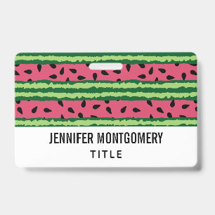 Badge Motif joli pastèque rose et vert