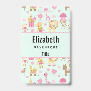 Badge Motif mignon avec animaux et jouets fantaisistes