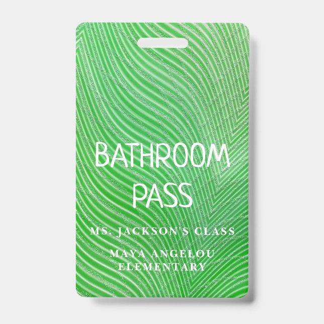 Badge Motif rayé Aller à l'école Carte de passage pour l (Avant)