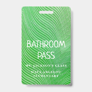 Badge Motif rayé Carte de salle de bain Retour à l'école