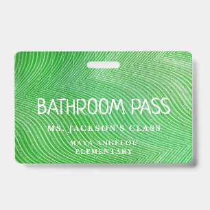 Badge Motif rayé Carte de salle de bain Retour à l'école