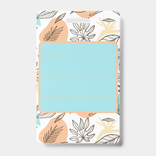 Badge Motif tropical d'été dessiné à la main (Avant)