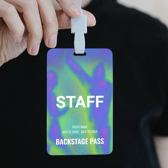 Badge Music Event Party Backstage Pass Personnel (Music Event Party Backstage Pass Event Staff Badge)