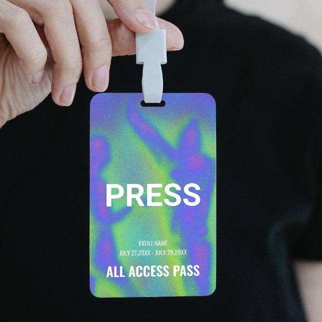 Badge Music Festival Party Press All Access Pass Événeme (Music Festival Party Press All Access Pass Event Badge)