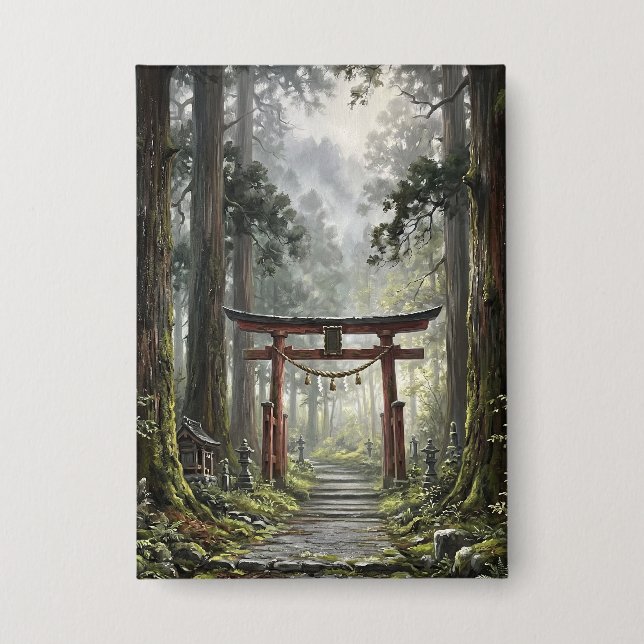 Badge Mystical forest and torii gate that symbolizes it (Recto)