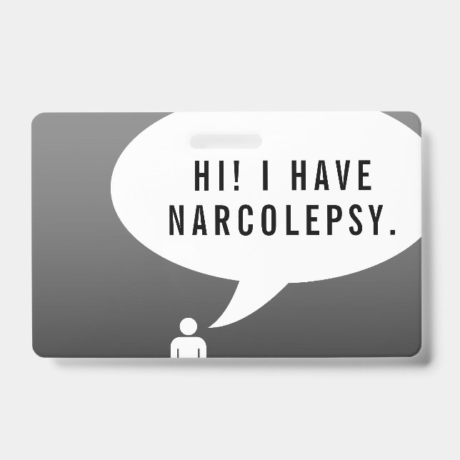 Badge NARCOLEPSIE bulle de dialogue comique (Avant)