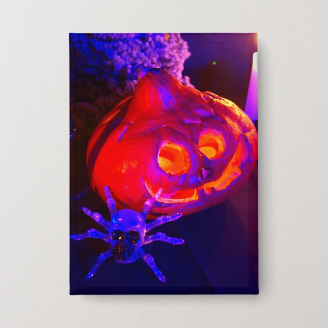 Badge Neon Halloween pumpkins (Recto)