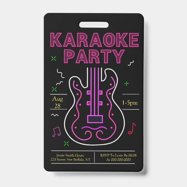 Badge Neon Karaoke (Avant)