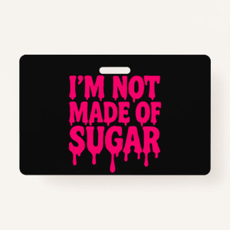 Badge Neon Pink Drip (Noir) - Personnalisable