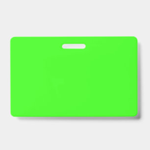 Badge Neon Vert Personnalisé – Étiquette d'Identif