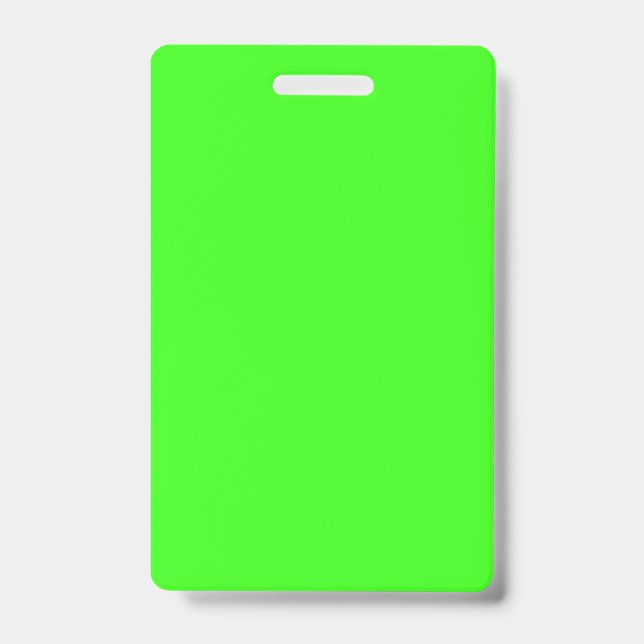 Badge Néon Vertical Vert – Personnalisable (Avant)