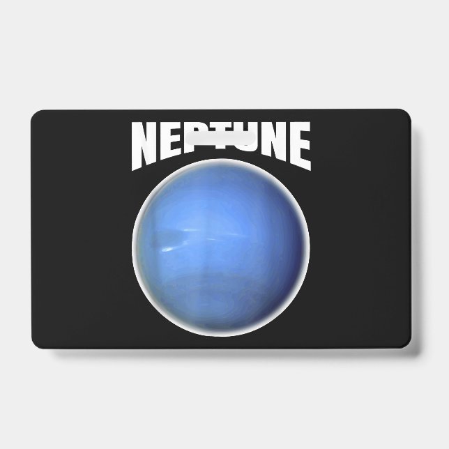 Badge Neptune Design - Science Planète Espace Extérieur (Avant)