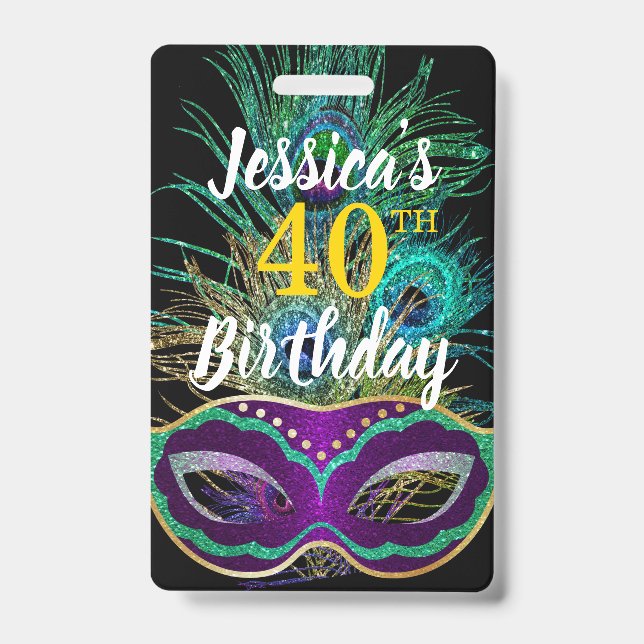 Badge New Orleans Mardi Gras Anniversaire Acheter Boire  (Face)