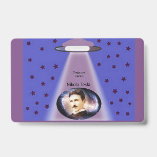 Badge Nikola Tesla le génie inventeur