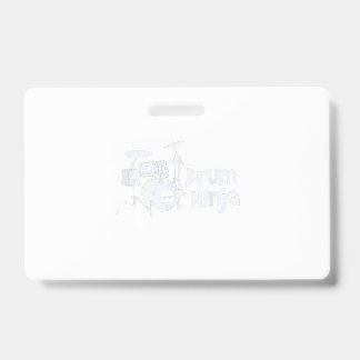 Badge ninja du tambour - tambours batteur musicien batte