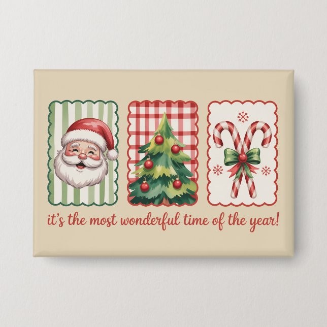 Badge Noël C'est la plus merveilleuse période de l'année (Recto)
