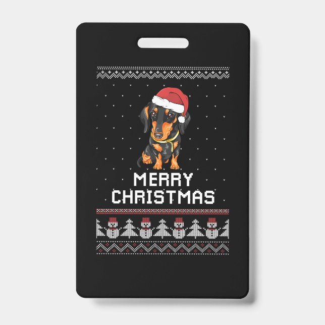 Badge Noël teckel (Avant)