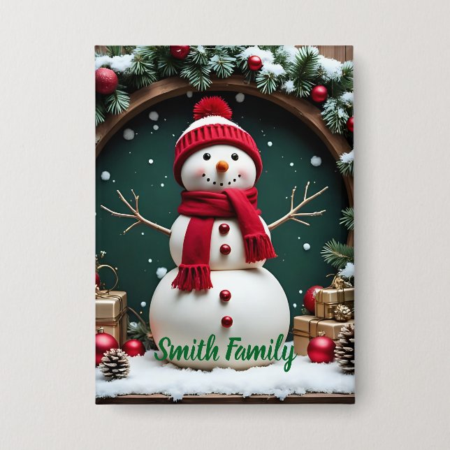 Badge Noël Vintage - Bouton (Recto)