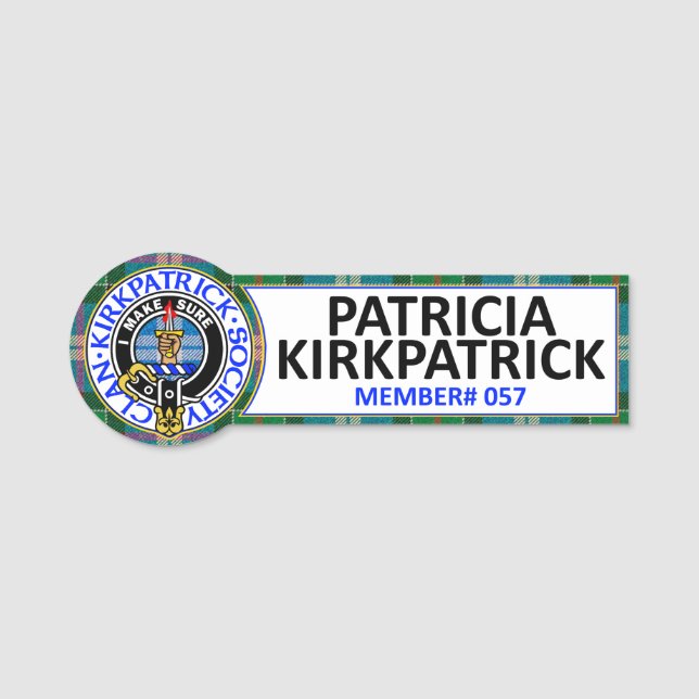 BADGE NOM CKS - #057 Patricia Kirkpatrick (Devant)