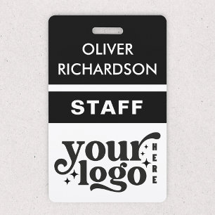 Badge Nom de l'Employé Logo d'Entreprise Personnal