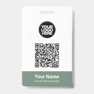 Badge Nom de l'employé personnalisé Logo de l'entreprise