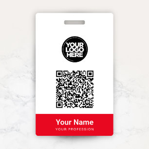 Badge Nom de l'employé personnalisé Logo de l'entreprise