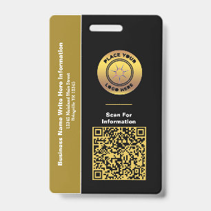 Badge Nom de l'entreprise Code barre QR Personnalisé
