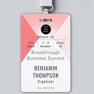 Badge Nom de l'événement Red de l'entreprise Conference