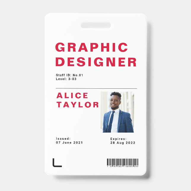 Badge Nom d'employé personnalisé  (Avant)