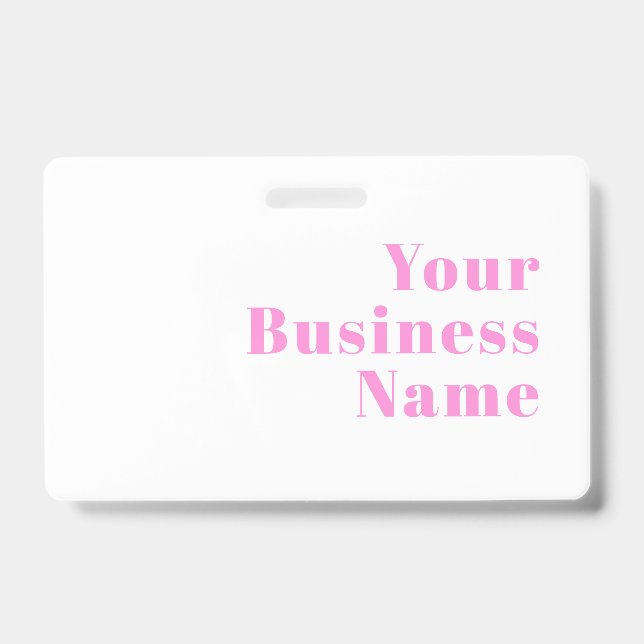 Badge Nom d'entreprise moderne éditable ou prénom et nom (Avant)