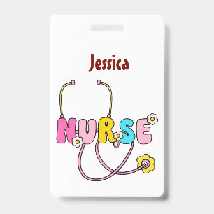Badge Nom d'infirmière personnalisé RN LPN Médecin Steth