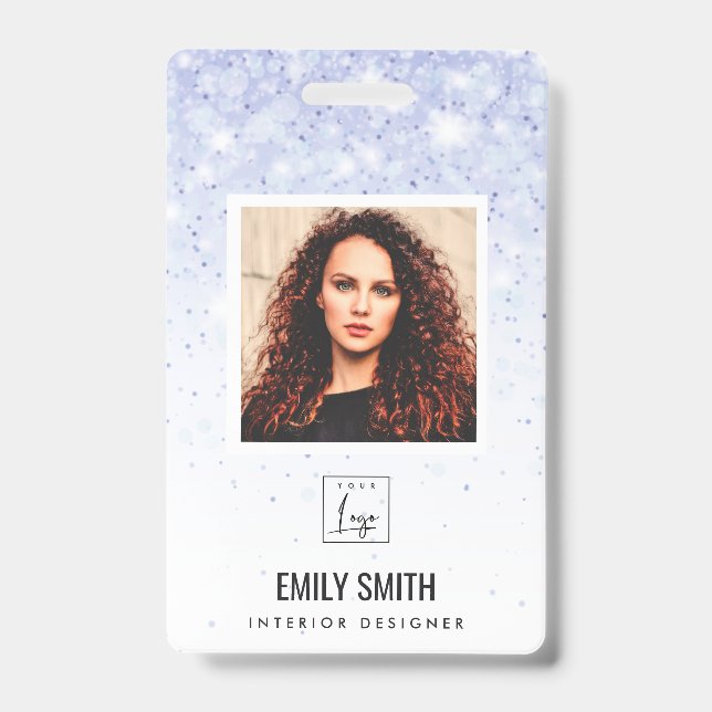 BADGE NOM DU CODE BARRE DE LA PHOTO DE L'EMPLOYÉ DE LA P (Front)