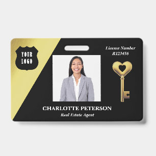 Badge Nom du concessionnaire immobilier Black & Gold