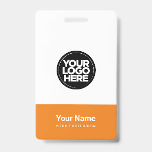 Badge Nom du logo de l'entreprise Orange personnalisé Ti