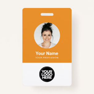 Badge Nom du logo photo d'arrondi de l'employé personnal