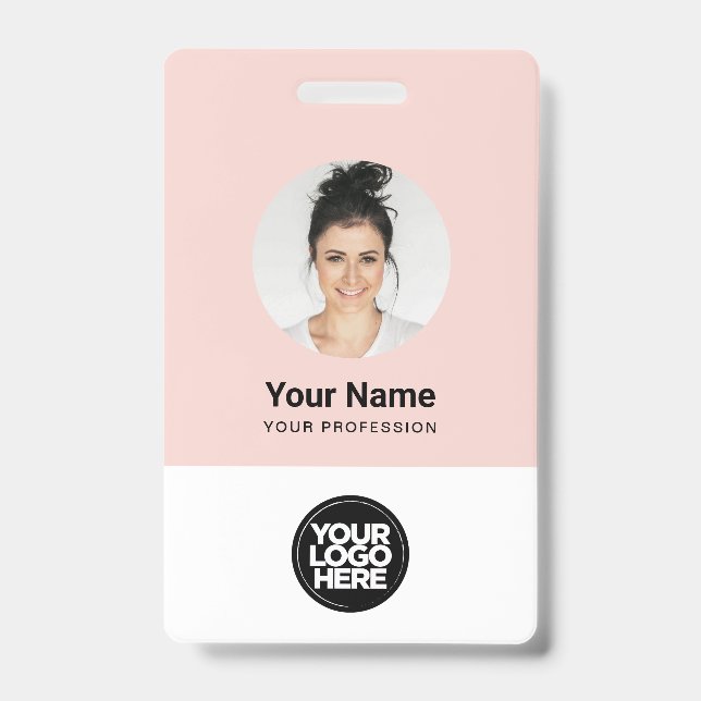 Badge Nom du logo photo d'arrondi de l'employé personnal (Avant)