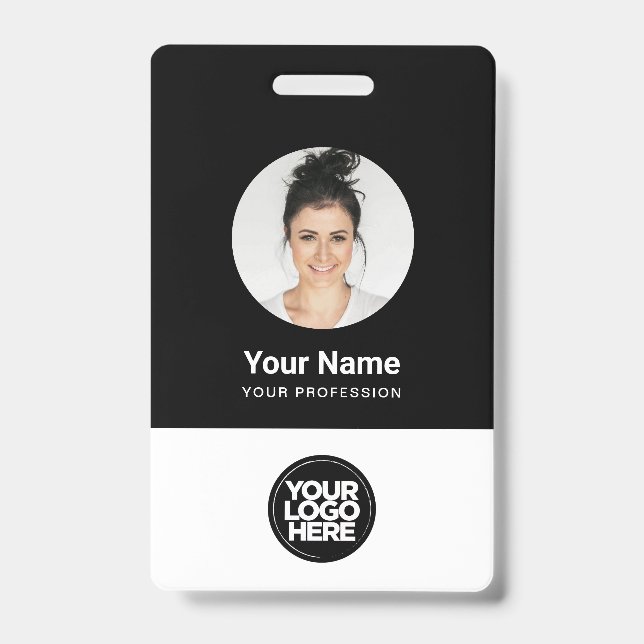 Badge Nom du logo photo d'arrondi de l'employé personnal (Avant)