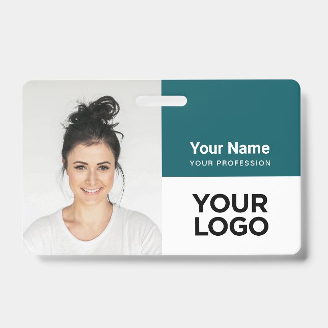 Badge Nom du logo photo de l'employé de l'entreprise per (Avant)
