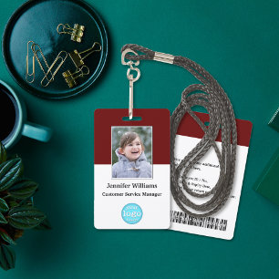 Badge Nom du personnel de l'employé personnalisé Code à 
