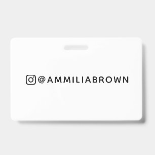 Badge Nom d'utilisateur Instagram Conception de nom de