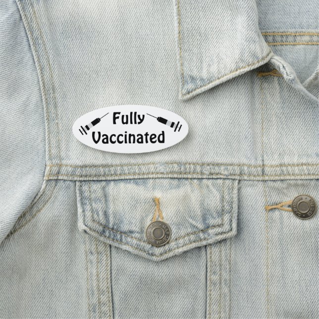 Badge Nom Entièrement Vacciné (En situation)