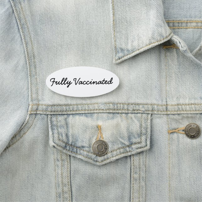 Badge Nom Entièrement Vacciné (En situation)