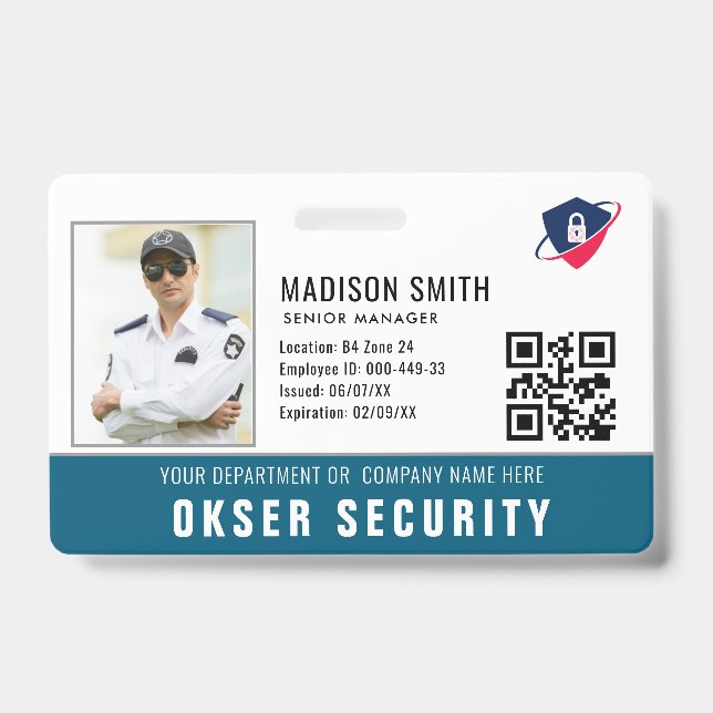 Badge Nom et photo customisés | Badg de carte d'identité (Avant)