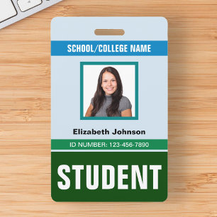 Badge Nom et photo personnalisés Carte d'identité étud