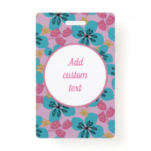 Nom floral rose personnalisé mère