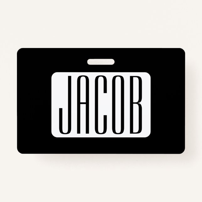 Badge Nom moderne ou nom de marque modifiable pour l'ent (Devant)