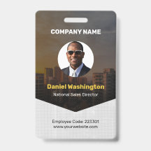 Nom personnalisé de l'employé, Photo, Code-barres,