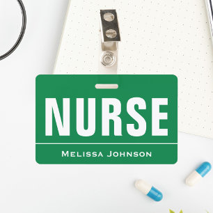 Badge Nom personnalisé infirmière