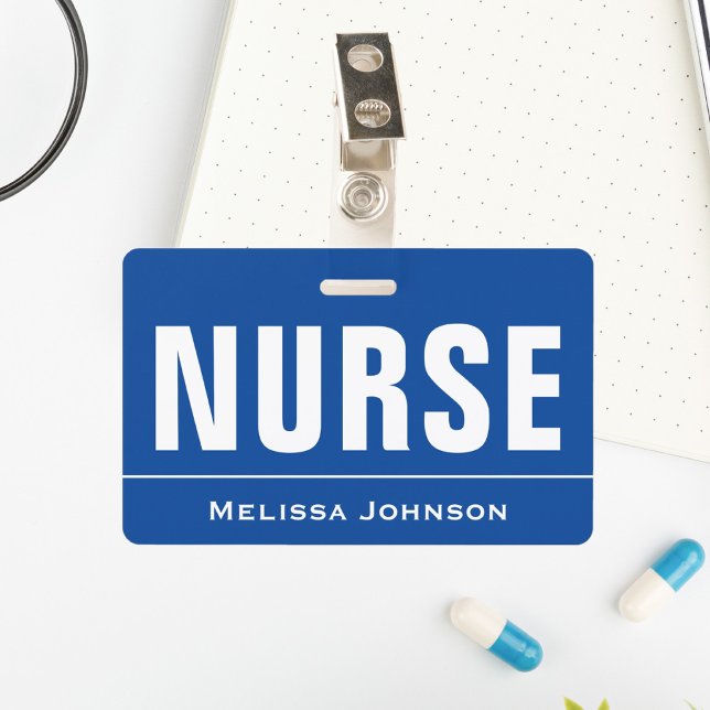 Badge Nom personnalisé infirmière (Créateur téléchargé)