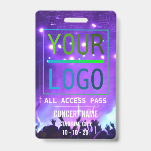 Badge Nom personnalisé passe d'accès tout accès concert